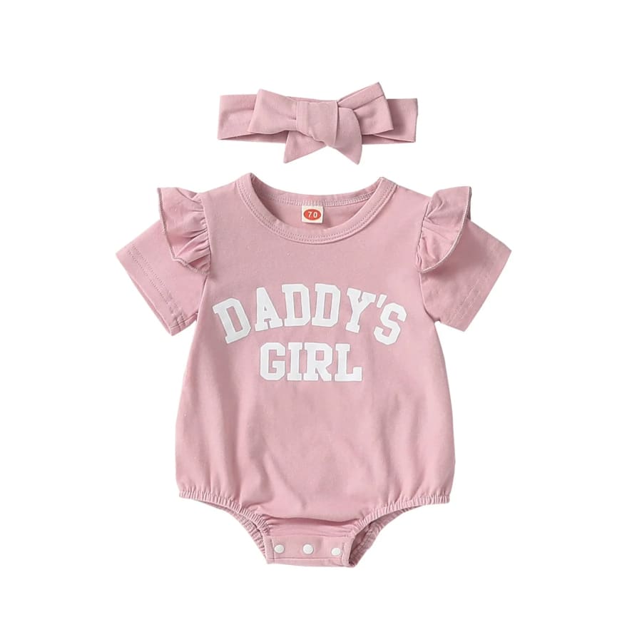 Daddy’s Girl Flutter Sleeve Romper - Mint