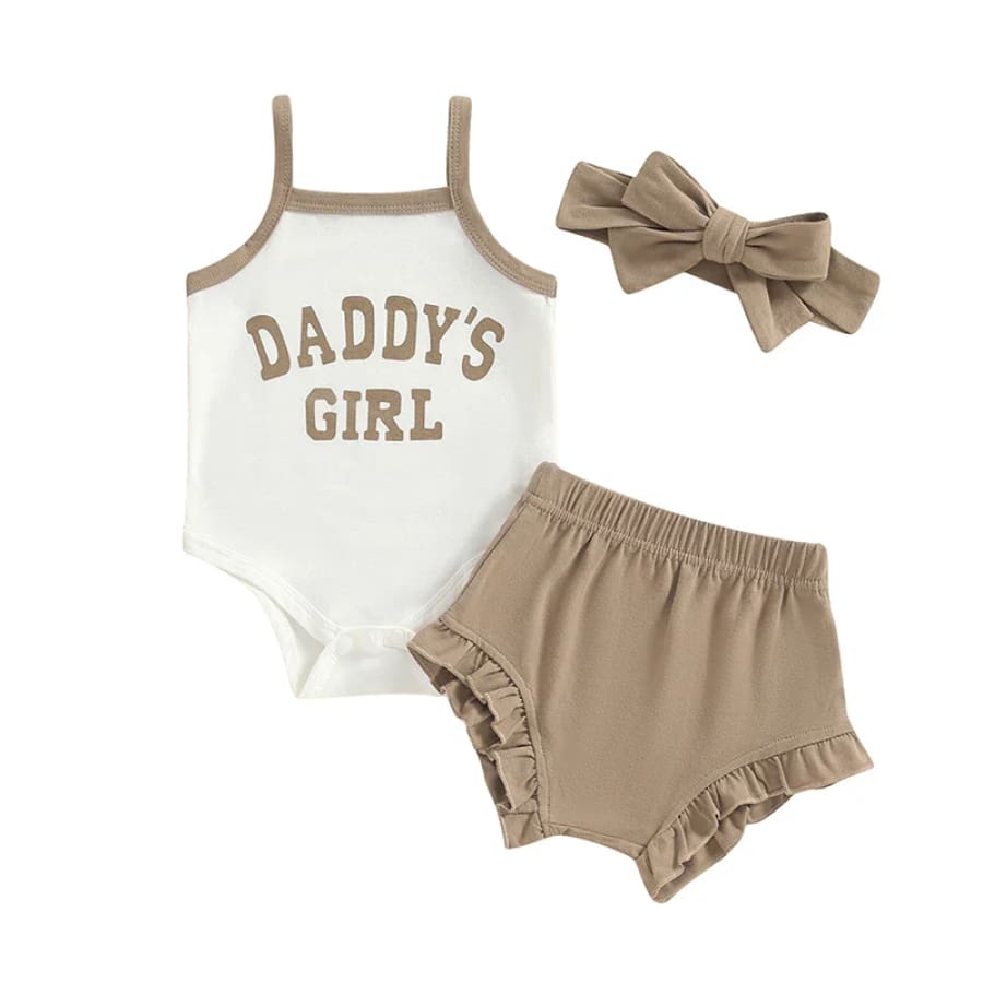 Daddy’s Girl Singlet Bloomer Set - Natural - 0-3 Months