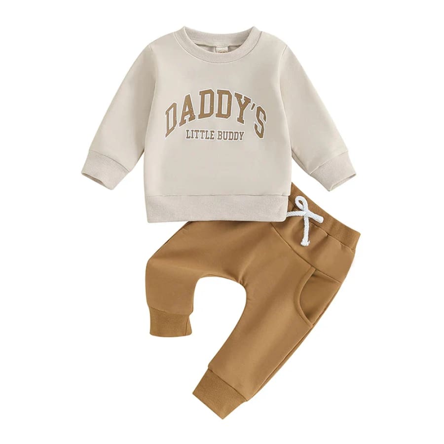 Daddy’s Little Buddy Trackie Set Brown 6 Months