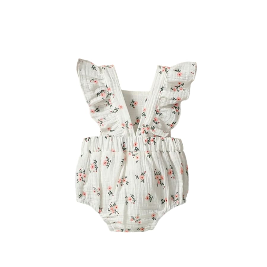 Dainty Petals Frill Sleeve Romper