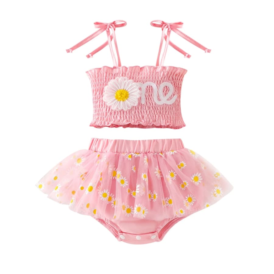 Daisy One Birthday Tutu Set - 6-12 Months