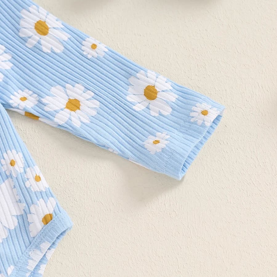 Daisy Waffle Trackie Set - Blue