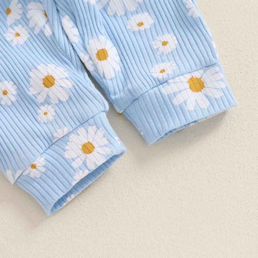 Daisy Waffle Trackie Set - Blue