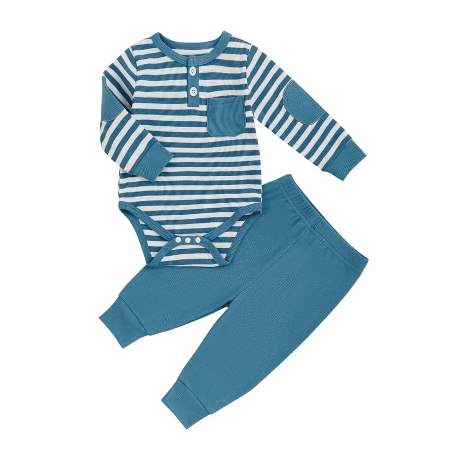 Davie Stripe Trackie Set - Ultramarine - 0-3 Months