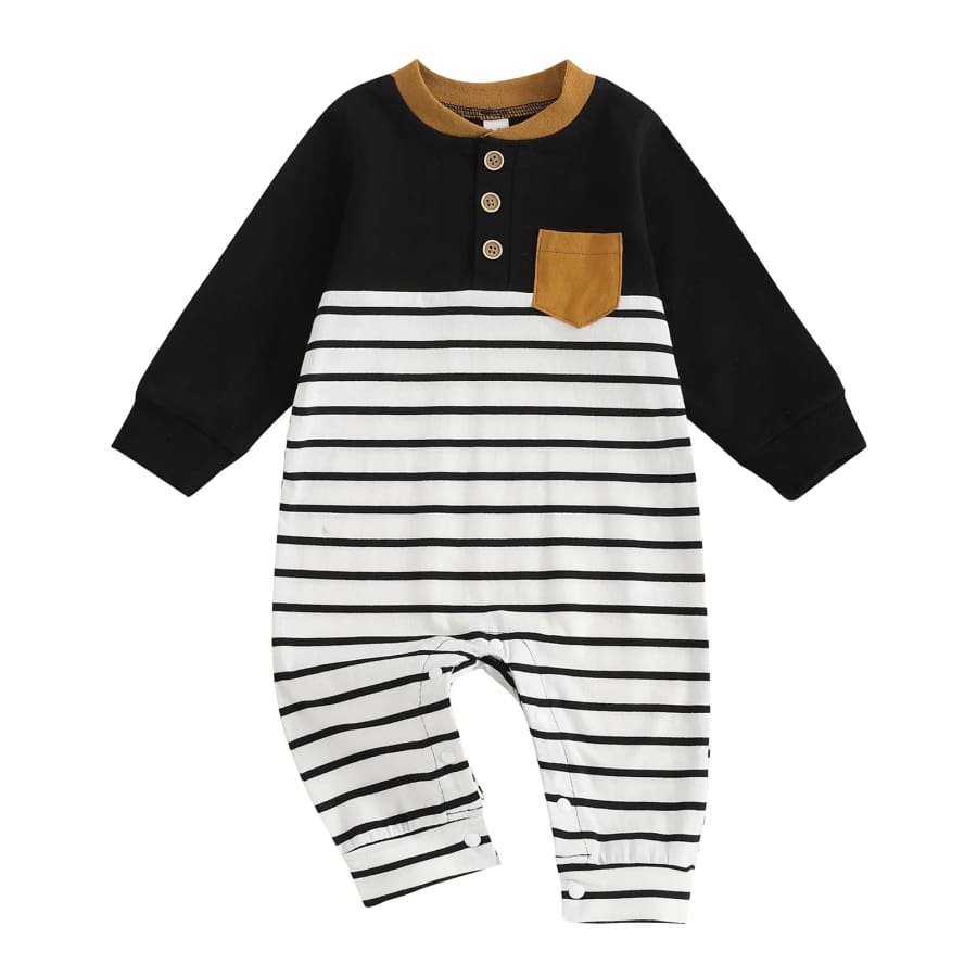 Dawson Stripe Jumpsuit - Chocolate