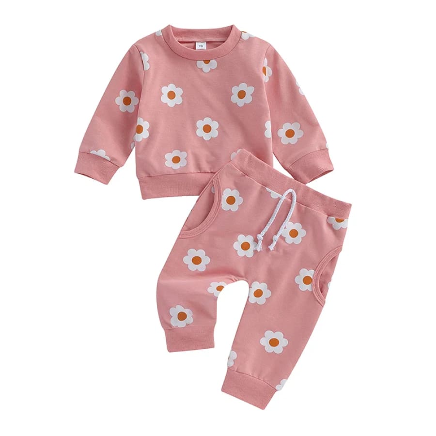 Debbie Daisy Trackie Set - Pink - 0-6 Months