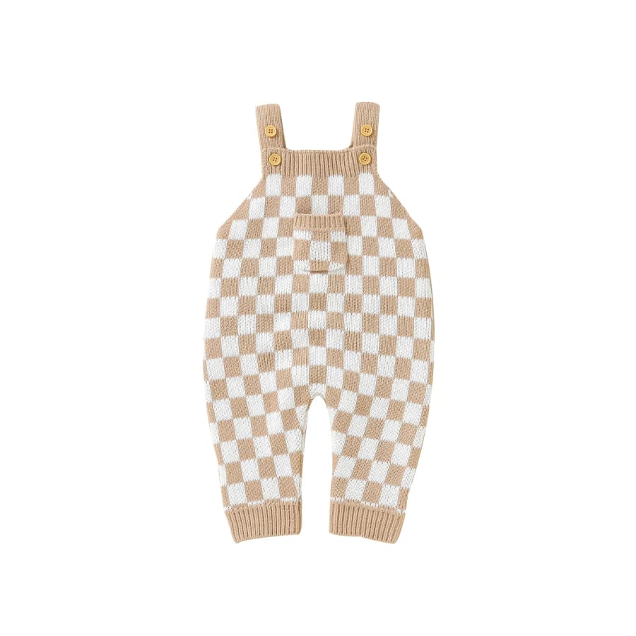 Declan Checkers Jumpsuit - Natural - 0-3 Months