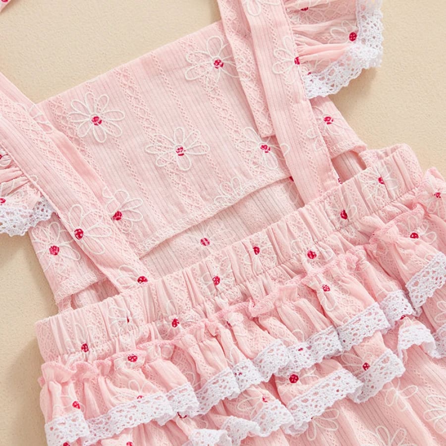 Dimity Dinky Daisy Romper - Pink