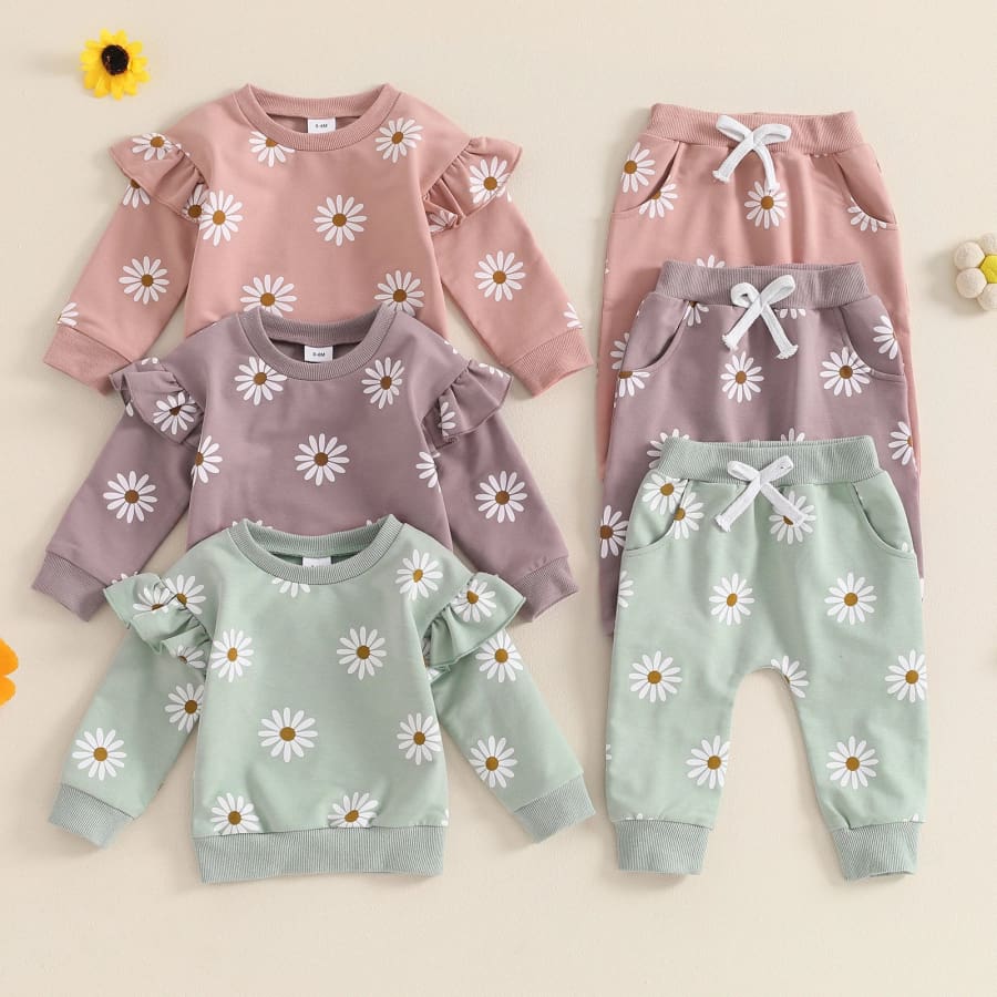 Dinkie Daisy Flutter Trackie Set - Blush - 0-6 Months