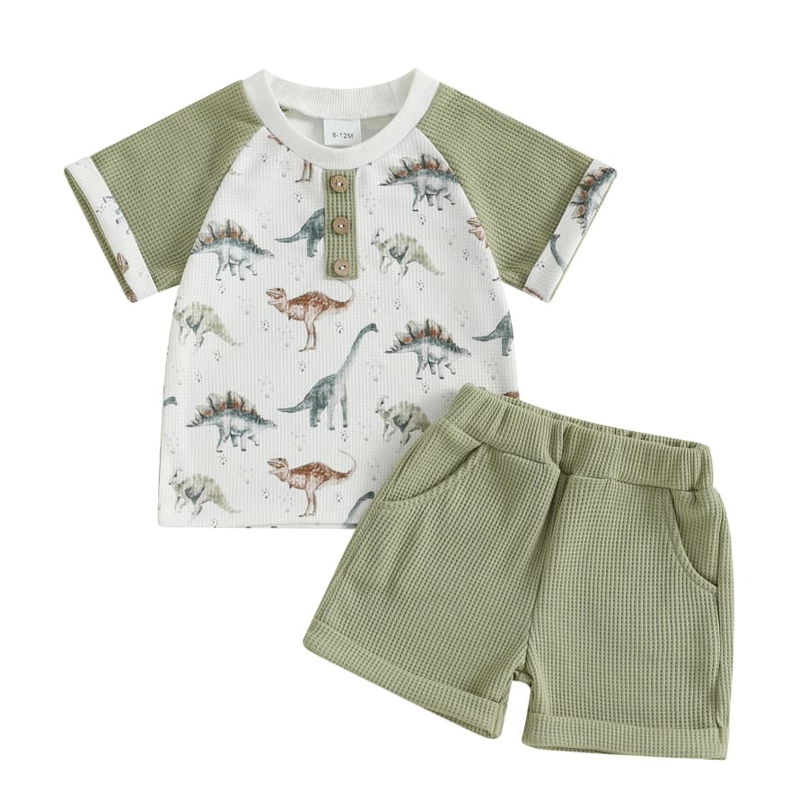 Dino Shortie Set - 6-12 Months