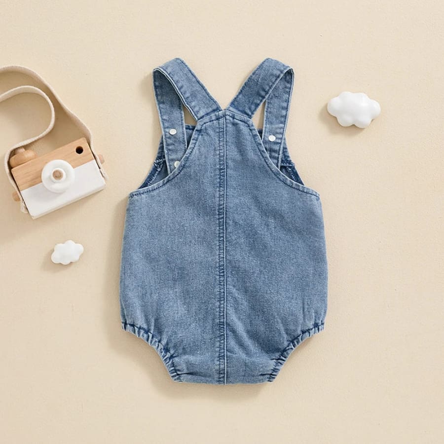 Drew Star Denim Romper - 0-3 Months