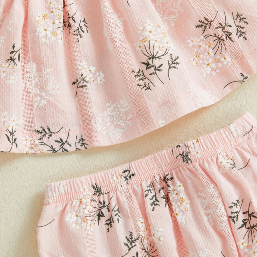 Emerysn Floral Bloomer Set - Green