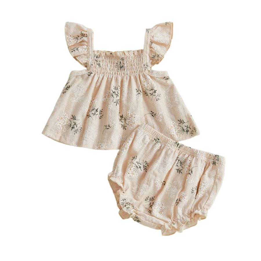 Emerysn Floral Bloomer Set - Pink