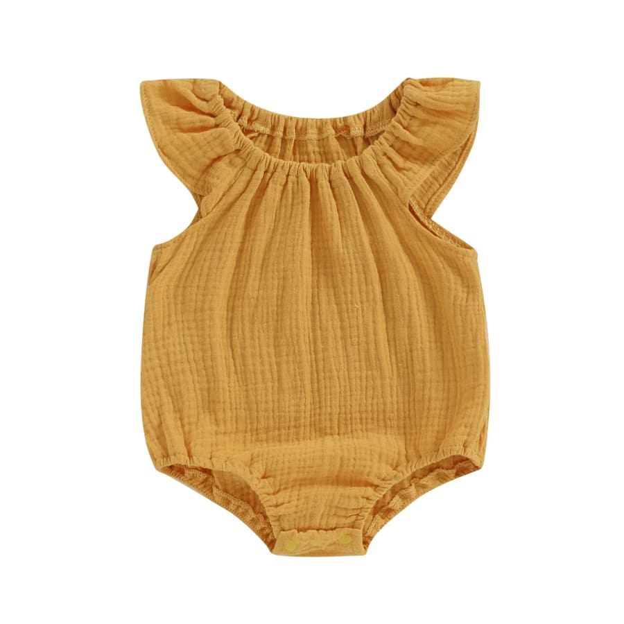 Eve Basic Flutter Romper - Milk