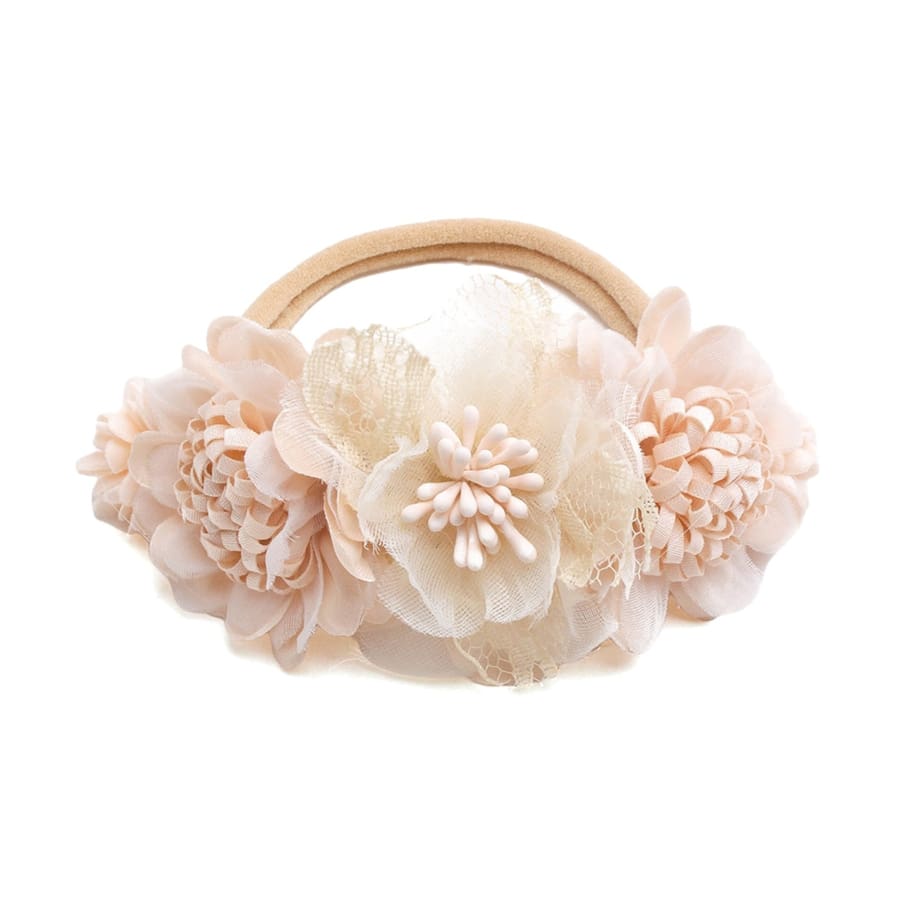 Evie Floral Headband - Peony Neutral