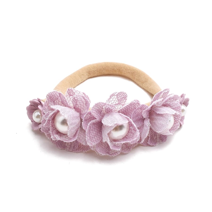 Evie Floral Headband - Purple