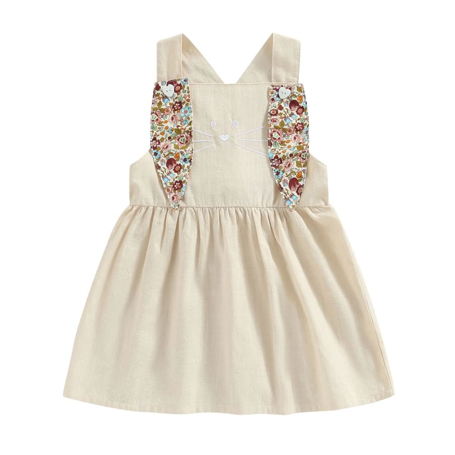 Flopsy Ear Dress - Natural - 6-12 Months