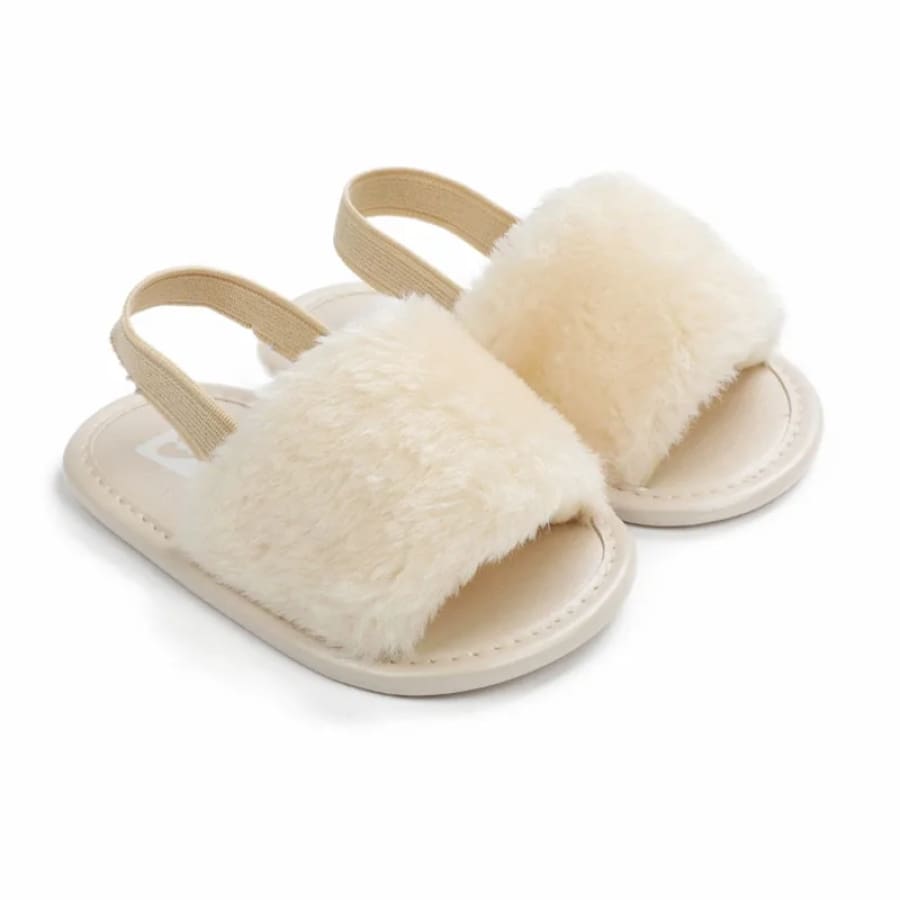 Fraser Fluffy Slides - Black