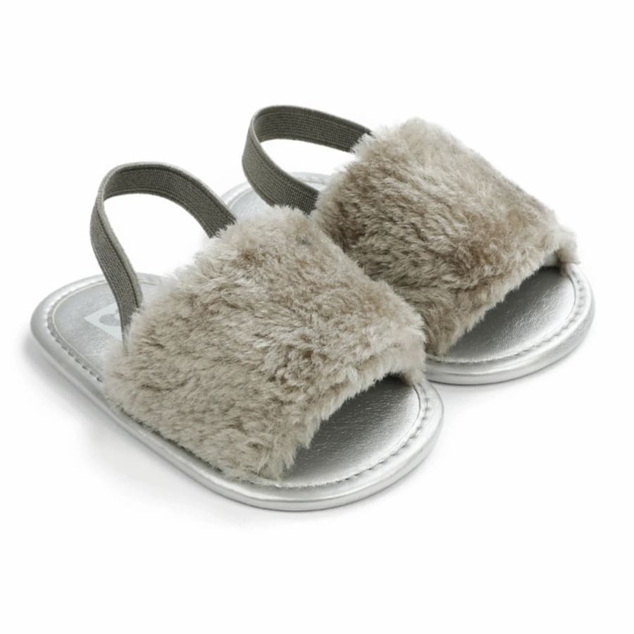 Fraser Fluffy Slides - Black