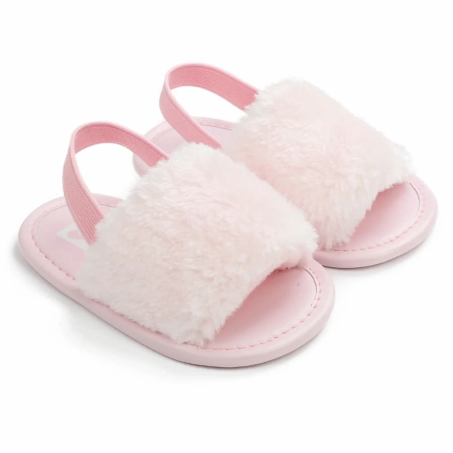 Fraser Fluffy Slides - Black