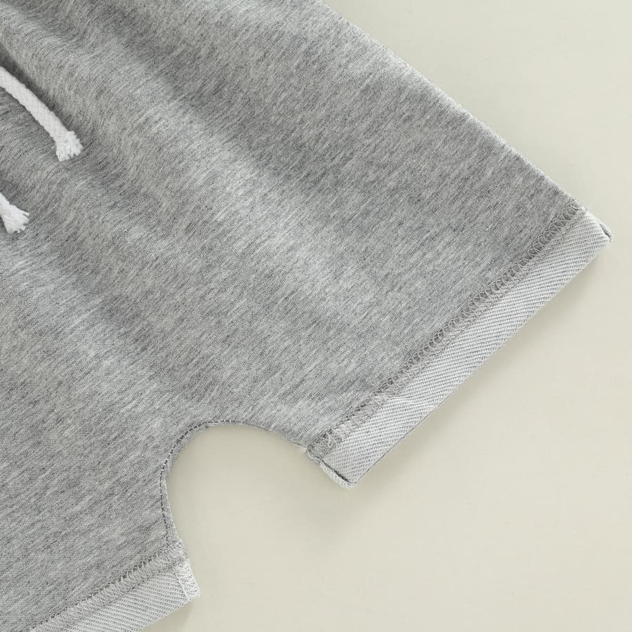 Frederick Hoodie Short Set - Grey