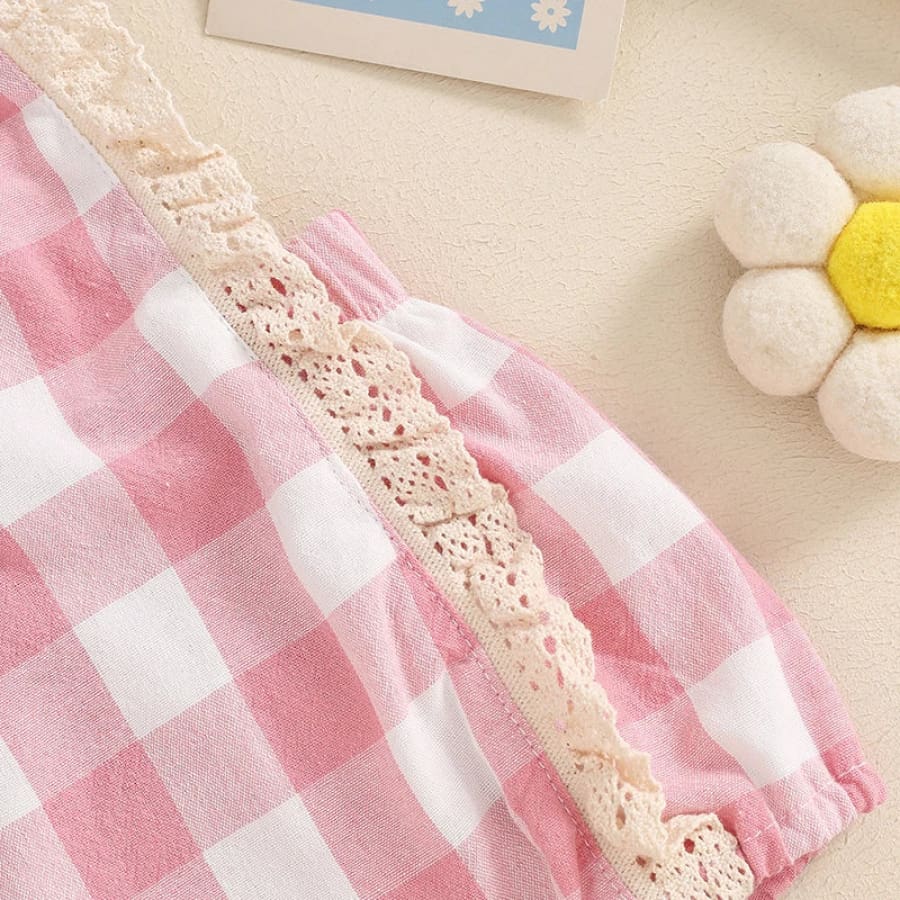 Gillian Check Romper