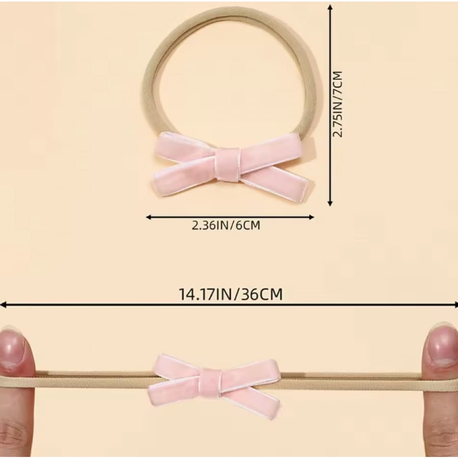 Gillian Velvet Bow Headbands - 5 Pack