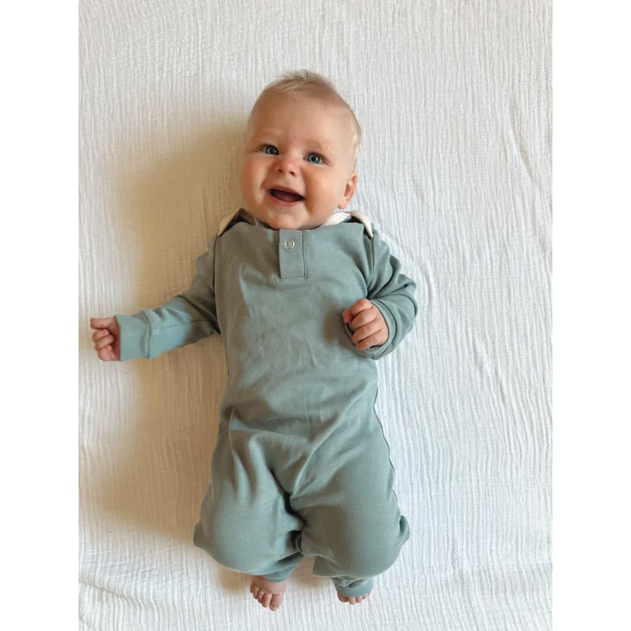 Goo & Co Zander Long Sleeve Jumpsuit - Carob - 0-3 Months