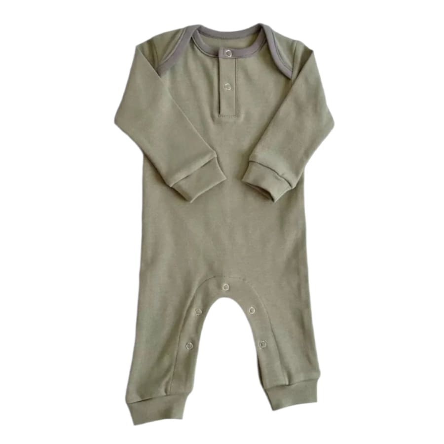 Goo & Co Zander Long Sleeve Jumpsuit - Moss - 0-3 Months