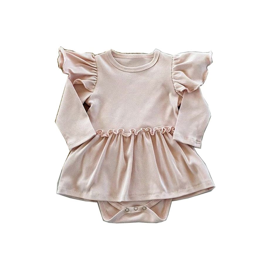 Goo & Co Zaria Skirted Flutter Romper - Blush - 0-3 Months