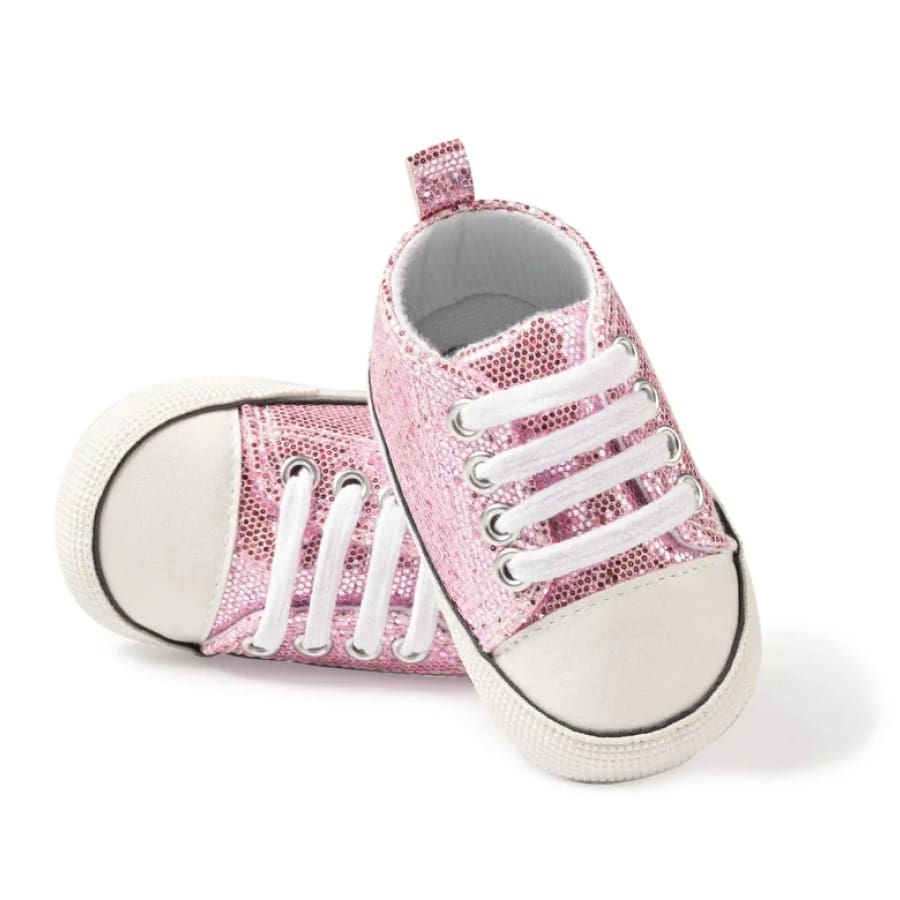 Goo’s Glitter Sneaker - Purple Pink - 0-6 Months - Shoes shoes