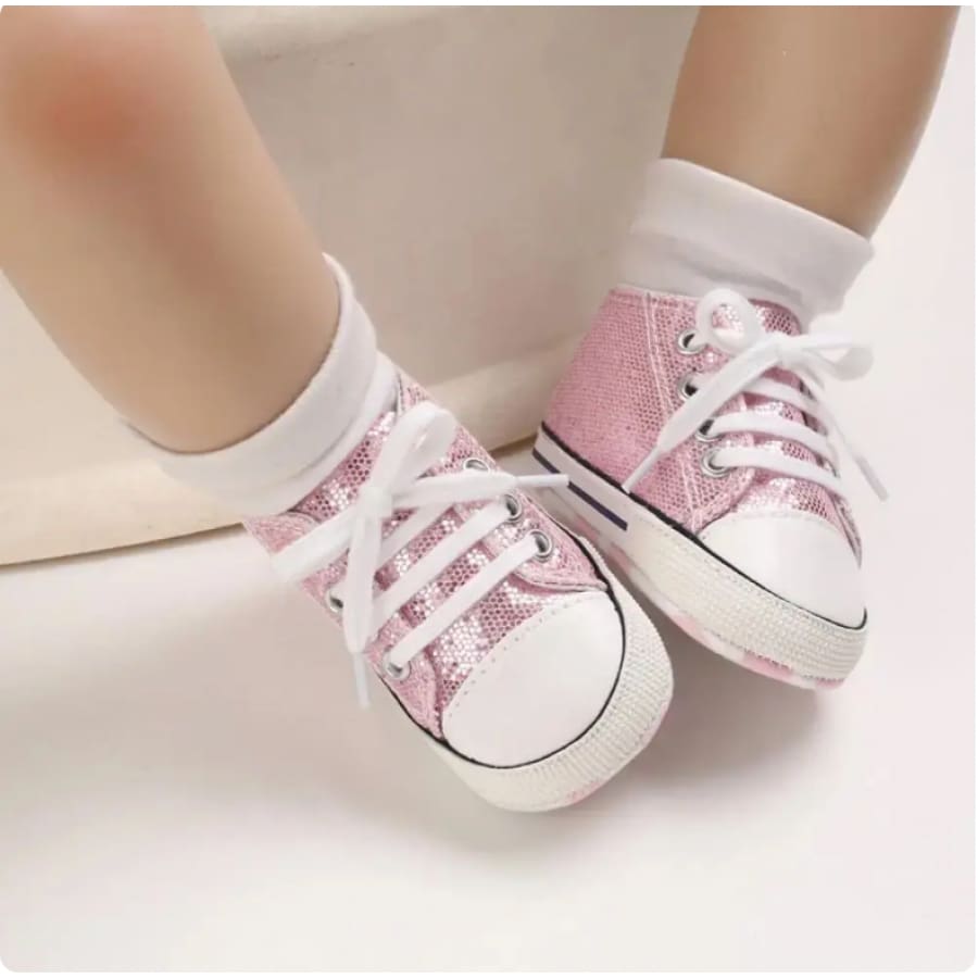 Goo’s Glitter Sneaker - Purple Pink - 0-6 Months - Shoes shoes