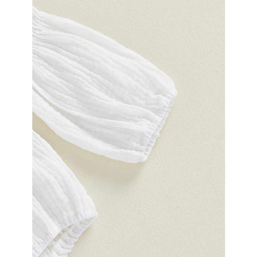 Hannah Ruched Long Sleeve Romper - Pink