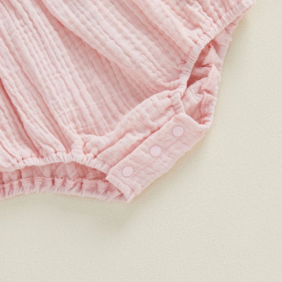 Hannah Ruched Long Sleeve Romper - Snow