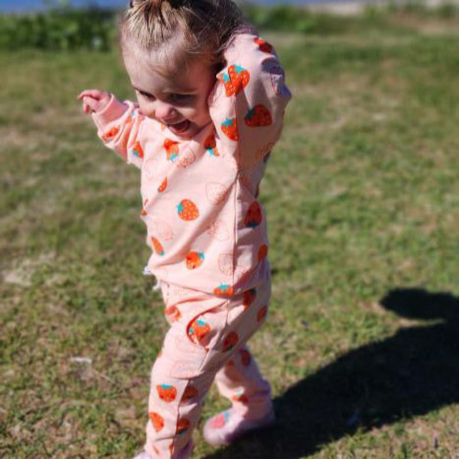 Happy Strawberry Trackie Set