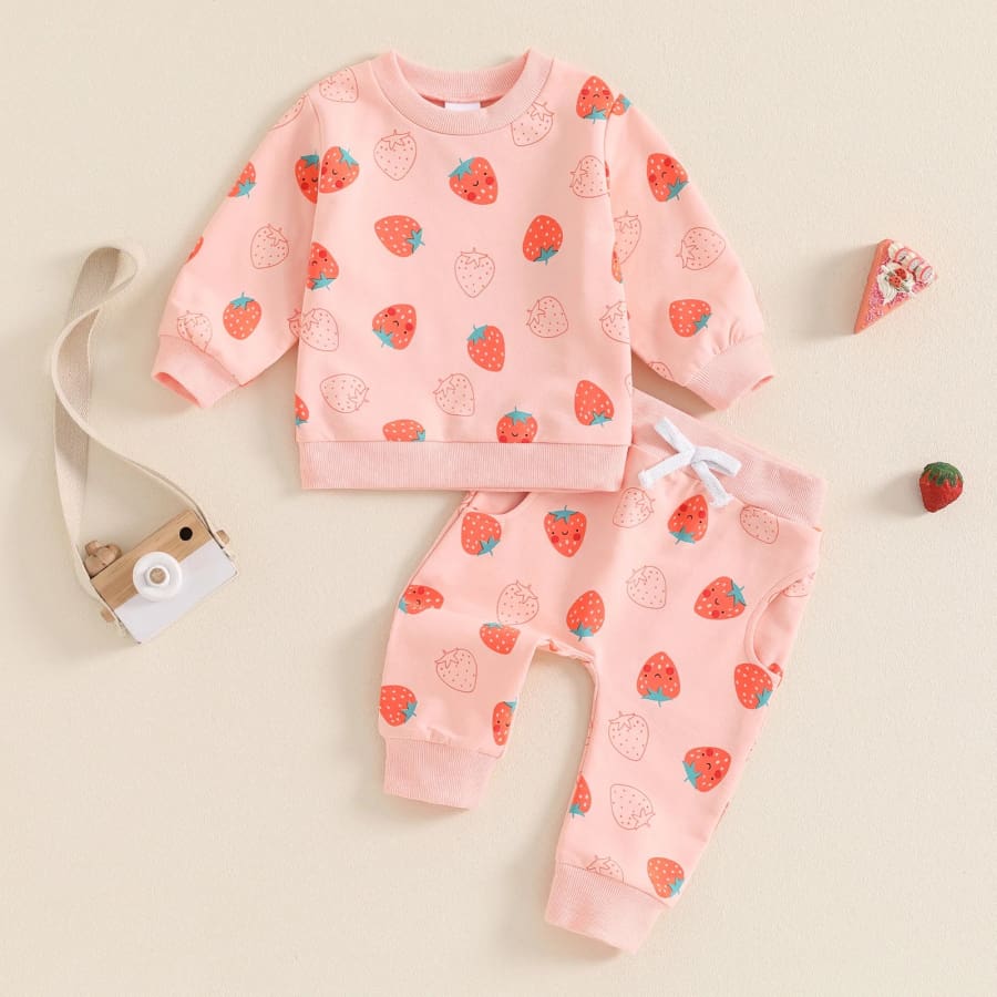 Happy Strawberry Trackie Set