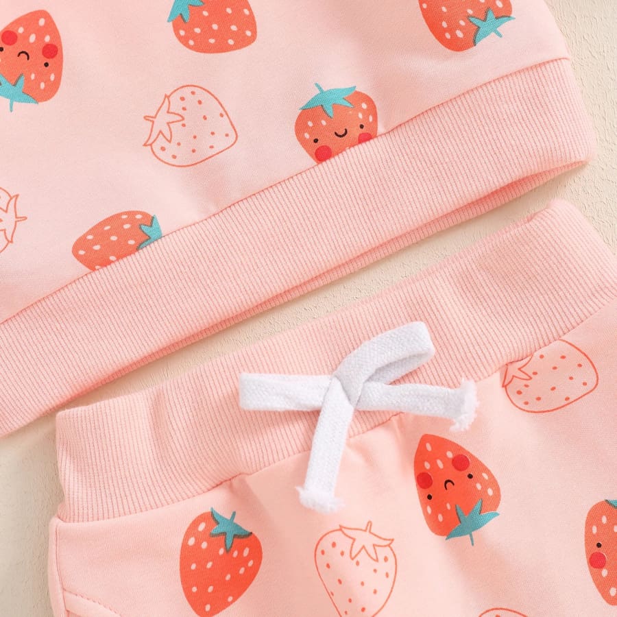 Happy Strawberry Trackie Set