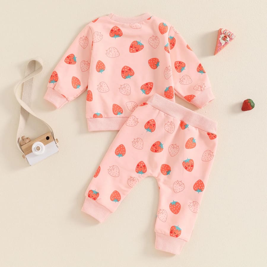 Happy Strawberry Trackie Set