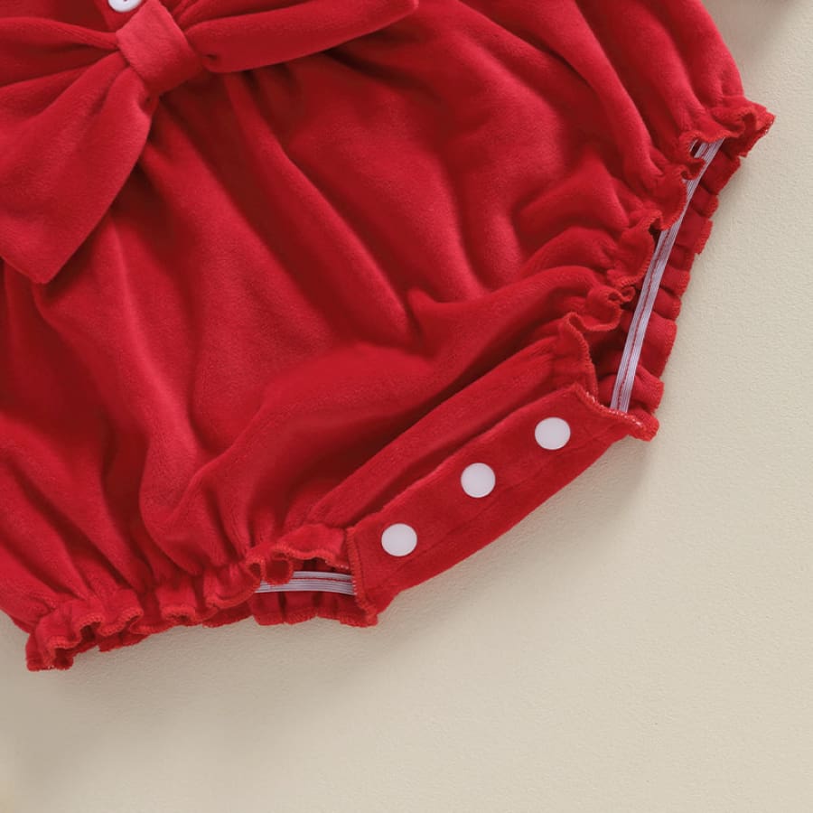 Holly Flutter Christmas Romper
