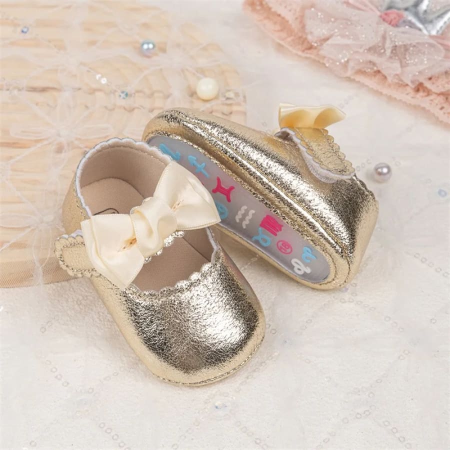 Illiana Bow Ballet Flat - Gold