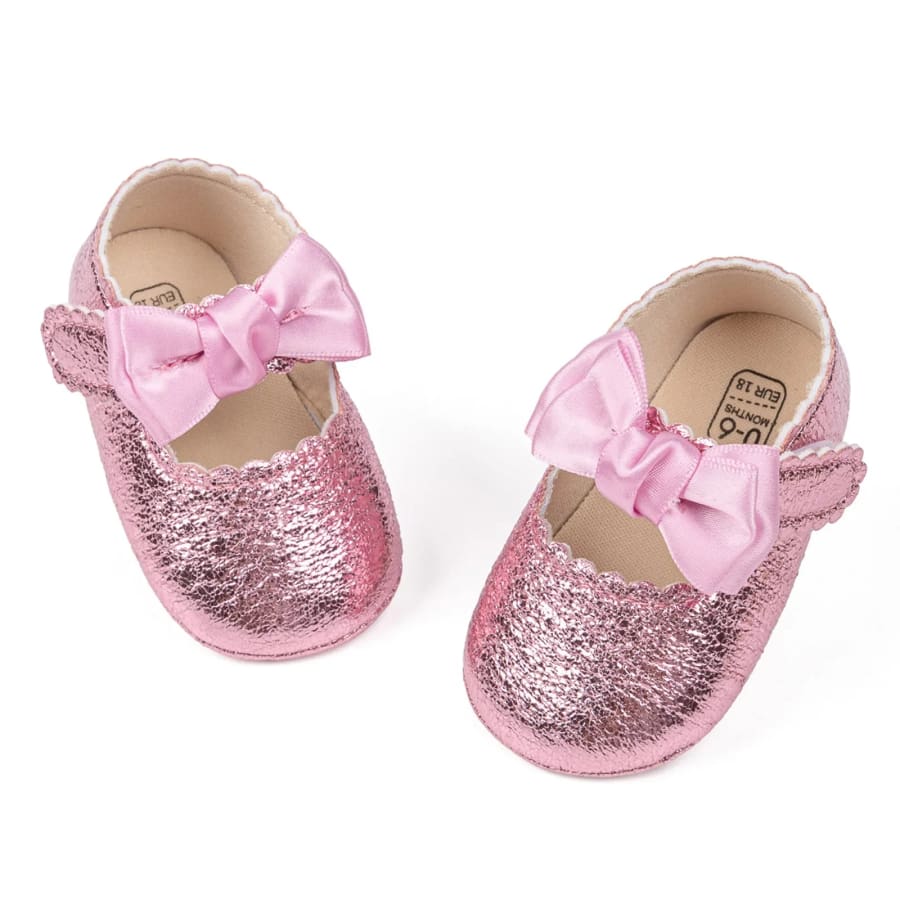 Illiana Bow Ballet Flat - Pink - 0-6 Months