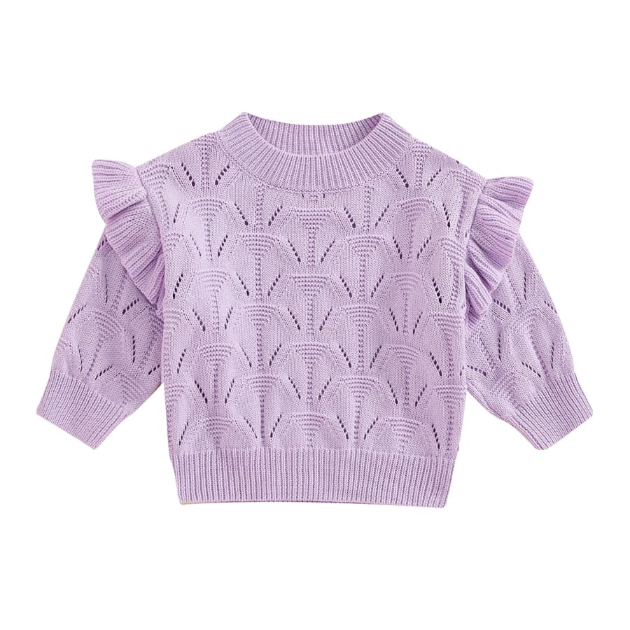 Isla Flutter Knit Sweater - Pink