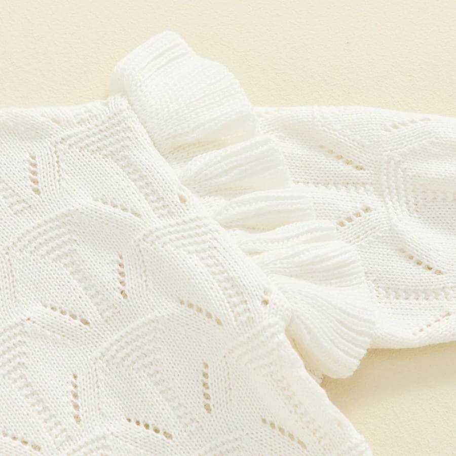 Isla Flutter Knit Sweater - Snow