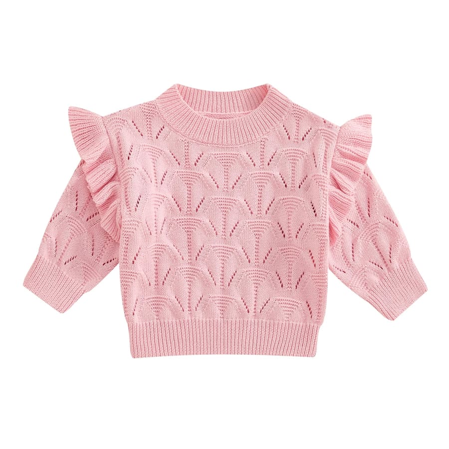 Isla Flutter Knit Sweater - Snow