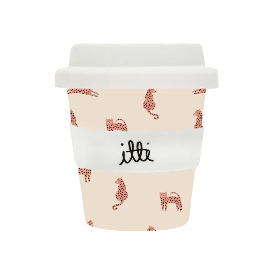 itti Bamboo Baby Cino Cup + 2 Straws - Charlie the Cheetah