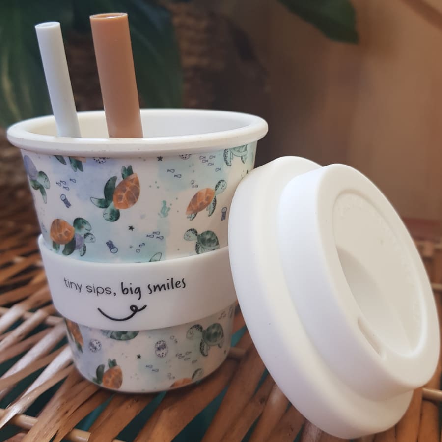 itti Bamboo Baby Cino Cup + 2 Straws - Crush