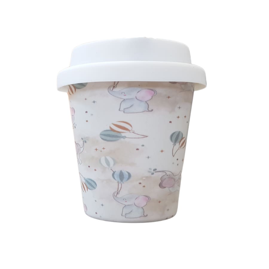 itti Bamboo Baby Cino Cup + 2 Straws - Ellie the Elephant