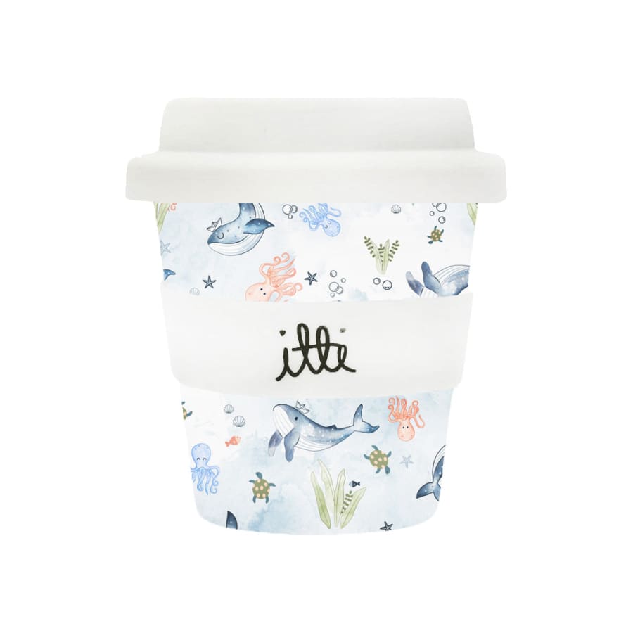 itti Bamboo Baby Cino Cup + 2 Straws - Neptune