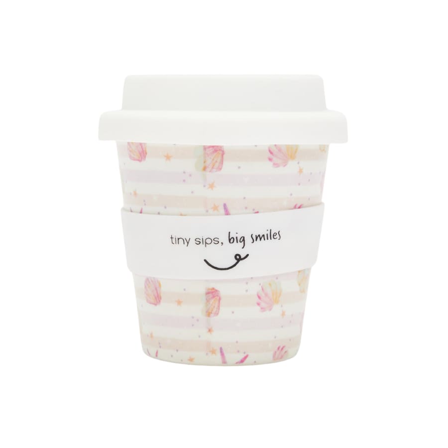 itti Bamboo Baby Cino Cup + 2 Straws - Seashells