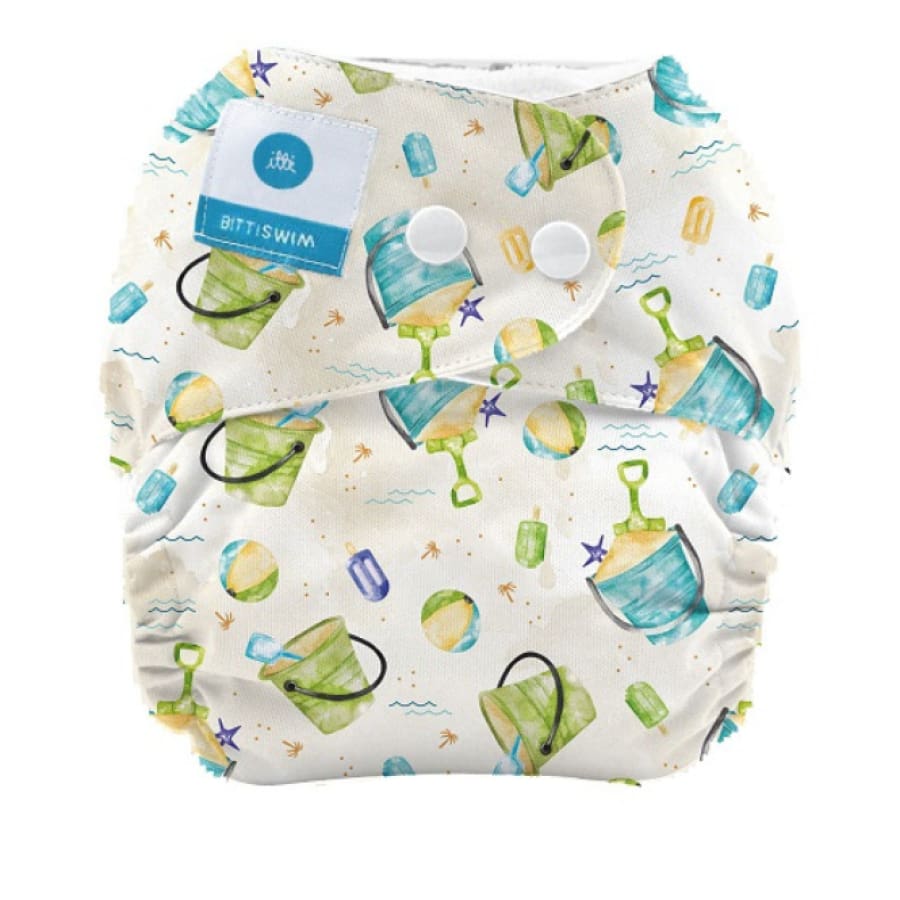 itti Bitti Reusable Swim Nappy - Sand Castles - Small - Cloth Nappies